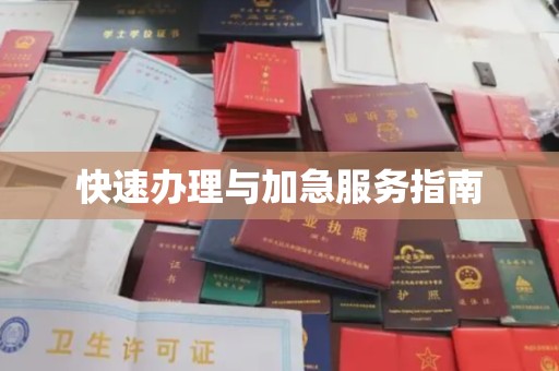 歙县快速办理与加急服务指南