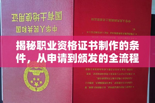 歙县揭秘职业资格证书制作的条件，从申请到颁发的全流程解析