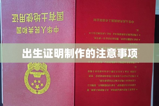 歙县出生证明制作的注意事项